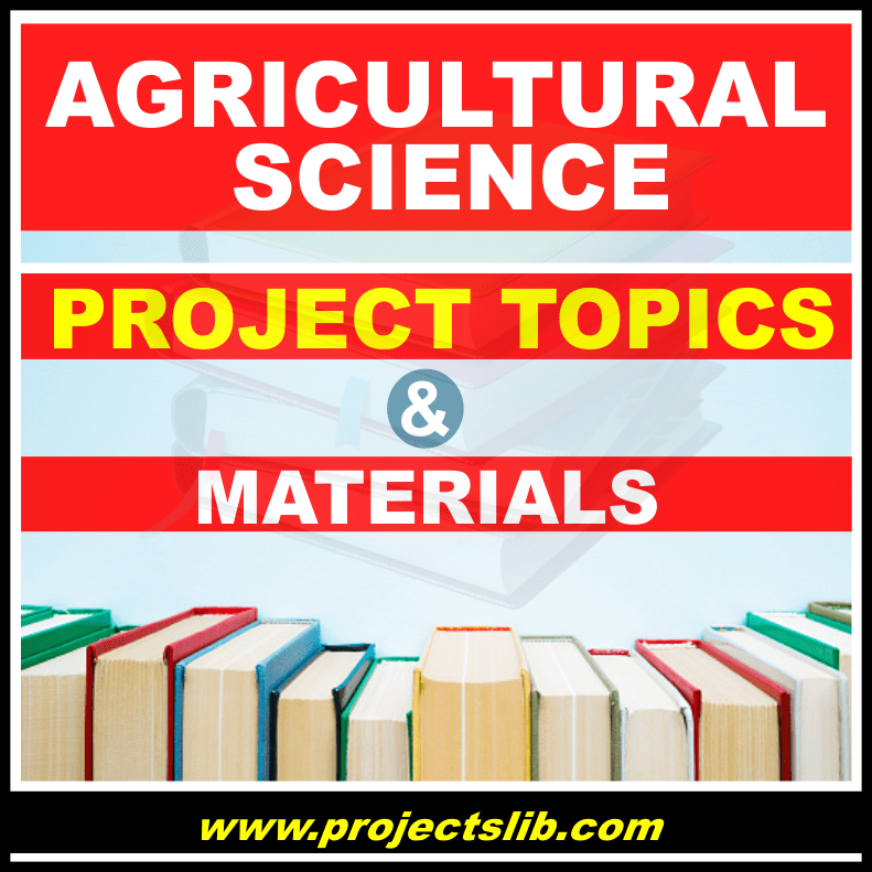 project topics in agric education