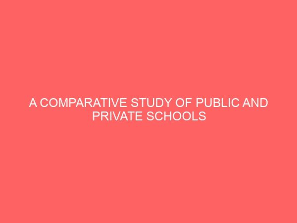 a comparative study of public and private schools students performance in shorthand 65061