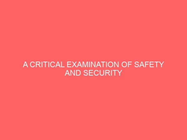 a critical examination of safety and security concerns in hospitality industry 83827