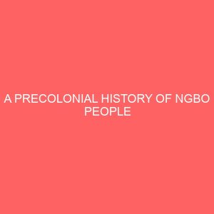 a precolonial history of ngbo people 45384