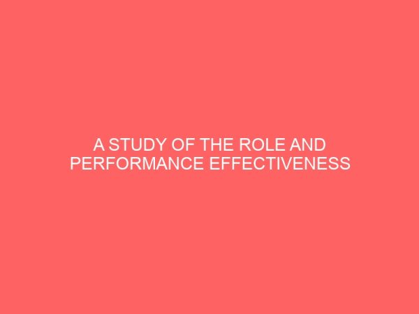 a study of the role and performance effectiveness of professional secretaries in selected government metropolis 64692