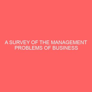 a survey of the management problems of business centres 64652