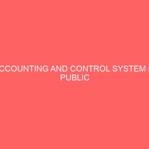 accounting and control system in public organization case study of ministry of finance sokoto 72418