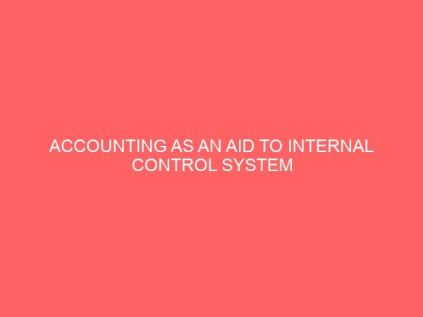 accounting as an aid to internal control system 59442