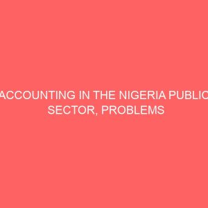 accounting in the nigeria public sector problems and prospects 61415