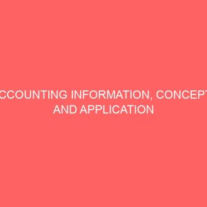accounting information concepts and application for planning and decision making acase study of az plc nigeria 52162