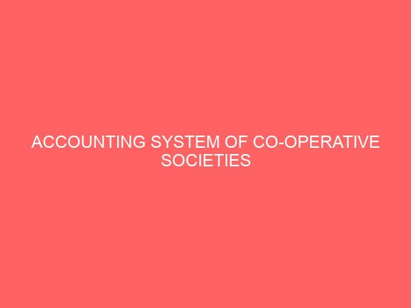 accounting system of co operative societies 61483