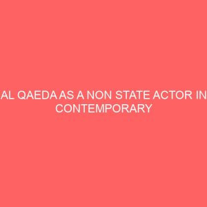al qaeda as a non state actor in contemporary international relations 81073