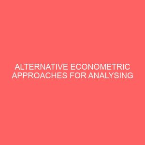 alternative econometric approaches for analysing the role of the financial sector in economic growth in nigeria 78621