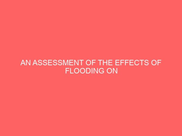 an assessment of the effects of flooding on residential properties 65820