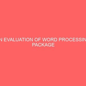 an evaluation of word processing package 62639