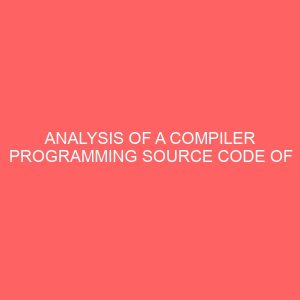 analysis of a compiler programming source code of a human sensor of a street light 46639