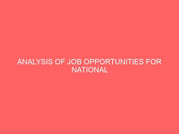 analysis of job opportunities for national diploma holders in secretarial studies 62659