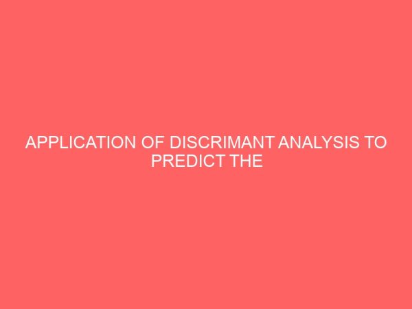 application of discrimant analysis to predict the class of diploma for graduating students 48486