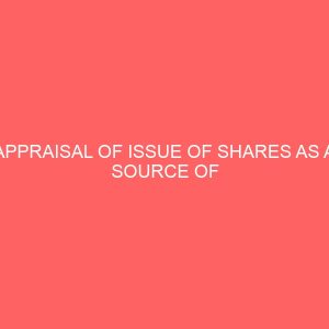 appraisal of issue of shares as a source of finance in public ltd liability companies 59858