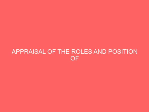 appraisal of the roles and position of confidential secretaries in the civil service of anambra state problems and strategies for improvement 63679