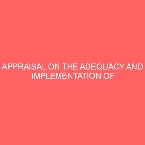 appraisal on the adequacy and implementation of english language curriculum in primary schools 47451