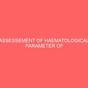 assessement of haematological parameter of tuberculosis tb infected patients at general hospital idah kogi state 84924