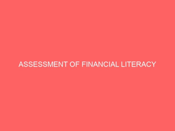 assessment of financial literacy 55718