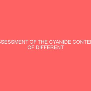 assessment of the cyanide content of different cassava products abachammiri fufu garri african salad consumed in afikpo 45583