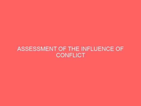assessment of the influence of conflict resolution on the performance of an organization 83717