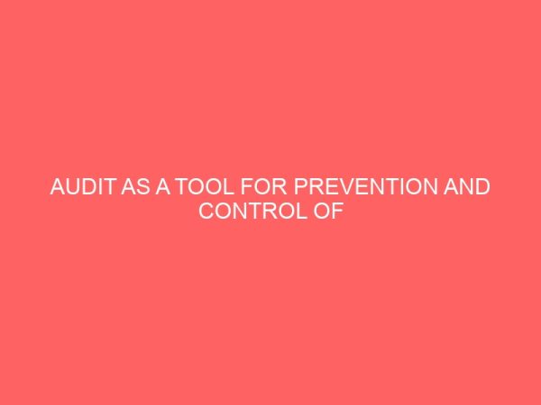 audit as a tool for prevention and control of fraud 57481