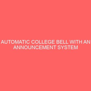 automatic college bell with an announcement system 46633