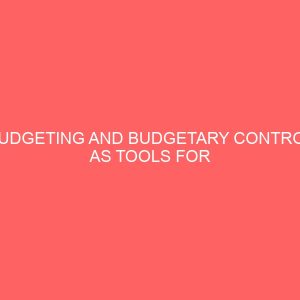 budgeting and budgetary control as tools for accountability in government palatals 60988