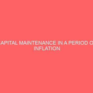 capital maintenance in a period of inflation 56386