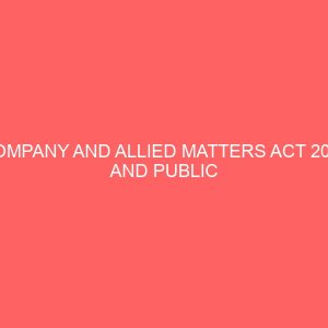company and allied matters act 2020 and public perception the case of nigeria churches 65399