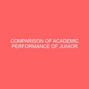 comparison of academic performance of junior secondary school students in accounting in external examinations from 2003 2007 58547