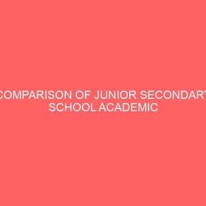 comparison of junior secondary school academic performance in internal and external examination in accounting 58555