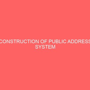 construction of public address system 46471