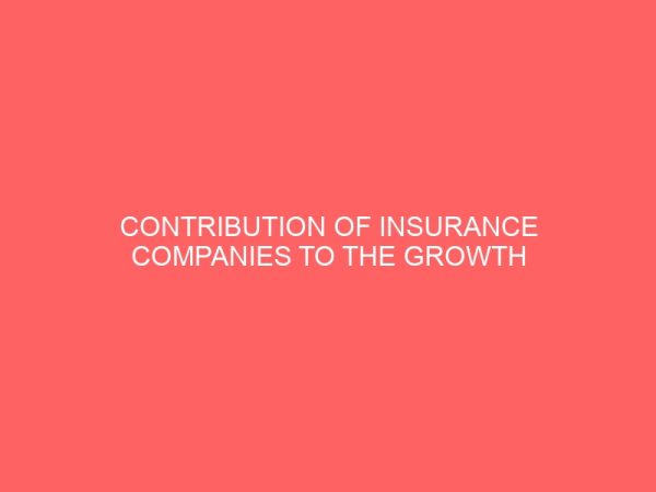 contribution of insurance companies to the growth of small and medium business in nigeria 79623