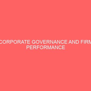 corporate governance and firm performance 58848