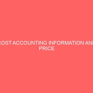 cost accounting information and price determination 61547