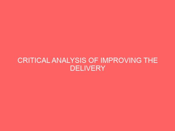 critical analysis of improving the delivery accuracy in cargo handing in nigeria 78605