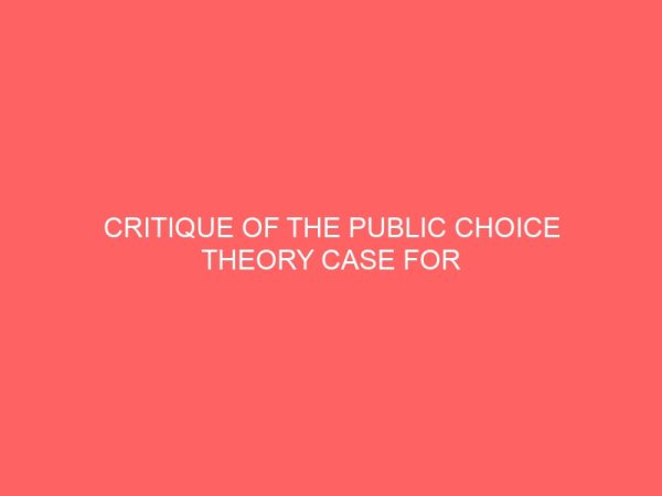 critique of the public choice theory case for privatization port performance an economics perspective lagos nigeria 78671
