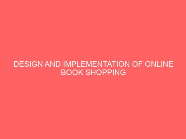 design and implementation of online book shopping 75386