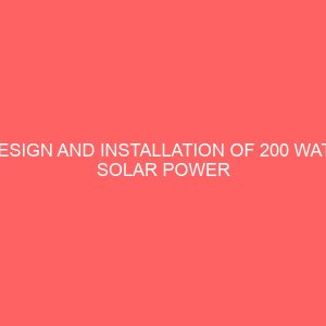 design and installation of 200 watt solar power system 46630