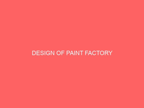 design of paint factory 64497