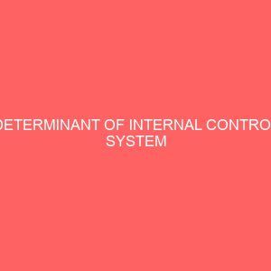determinant of internal control system effectiveness in a manufacturing company 57842