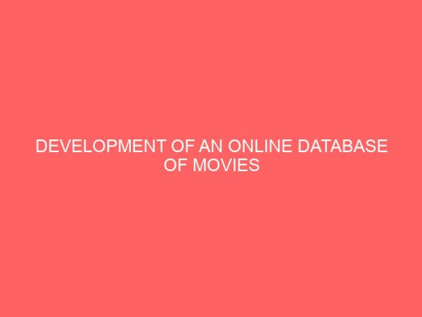 development of an online database of movies 51078