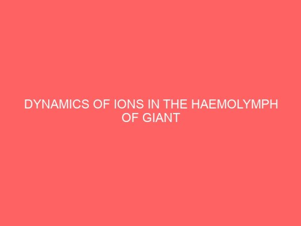 dynamics of ions in the haemolymph of giant african land snails archachatina marginata during fasting 2 78813