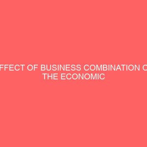 effect of business combination on the economic revival of nigeria 65570