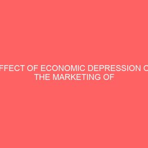 effect of economic depression on the marketing of hotel products 45196