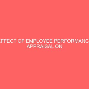 effect of employee performance appraisal on organizational productivity 84157
