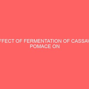 effect of fermentation of cassava pomace on growth and survival of oreochromis niloticus 45682