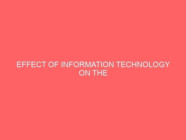 effect of information technology on the performance of office managers 84151