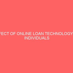 effect of online loan technology on individuals 55412